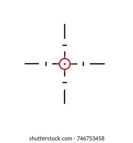 Target icon, sight sniper symbol isolated on white background, Crosshair and aim vector illustration