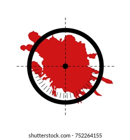 Target icon, sight sniper symbol isolated on white background, Crosshair and aim vector illustration, Target icon in trendy flat style isolated on white background. Symbol for your web site design