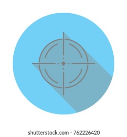 Target icon, sight sniper symbol flat icon. Army sign on white background