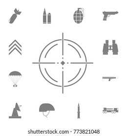 Target icon, sight sniper symbol icon. Set of military elements icon. Quality graphic design collection army icons for websites, web design, mobile app on white background