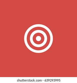 target icon. sign design. red background