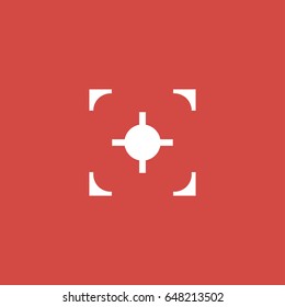 target icon. sign design. red background