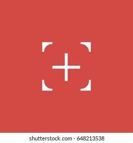 target icon. sign design. red background