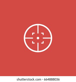 target icon. sign design. red background