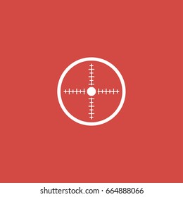 target icon. sign design. red background