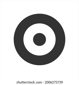Target icon, sign, symbol. Red color gradient. Transparent background. EPS 10