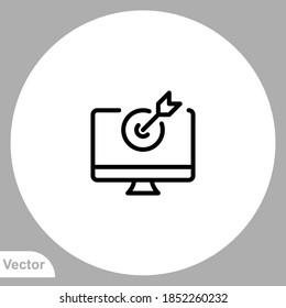 Target icon sign vector,Symbol, logo illustration for web and mobile