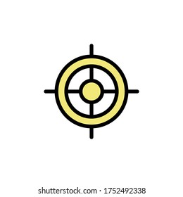 Target icon. Simple color with outline vector elements of navigation icons for ui and ux, website or mobile application