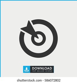 target icon. Simple filled target icon. On white background.