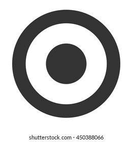 Target icon. Simple flat logo of target on white background. Vector illustration.