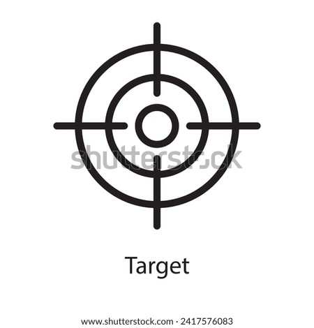 Target icon. simple flat target icon. Web design, apps, on white background..eps