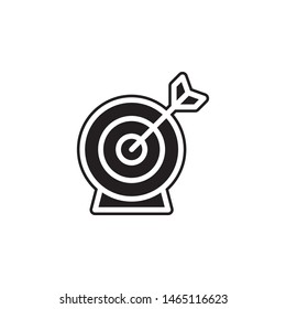 Target icon. Simple glyph, flat vector of project management icons for ui and ux, website or mobile application