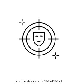 Target icon. Simple line, outline vector elements of theatre for ui and ux, website or mobile application