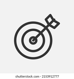 Icono de destino. Icono de línea simple. Ilustración vectorial. Eps 10.