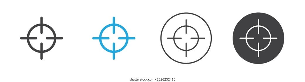 Target icon Simple outline vector logo
