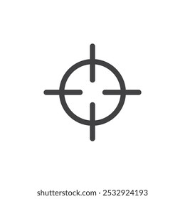 Zielsymbol Einfache Kontur, Vektorlogo