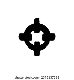 Target icon. Simple style archery tournament poster background symbol. Target brand logo design element. Target t-shirt printing. vector for sticker.