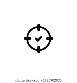 Target icon. Simple style archery tournament poster background symbol. Target brand logo design element. Target t-shirt printing. vector for sticker.