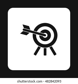 Target icon in simple style on a white background vector illustration
