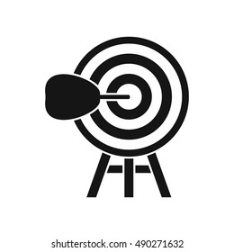 Target icon in simple style on a white background vector illustration