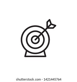 target icon. Simple thin line, outline vector of Project Management icons for UI and UX, website or mobile application
