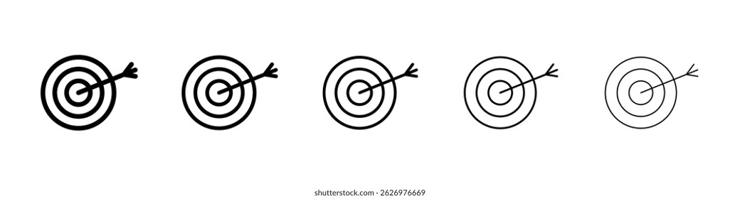 Target icon Simple thin line flat symbol