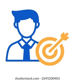 Target Icon Solid Color Design Vector Illustration