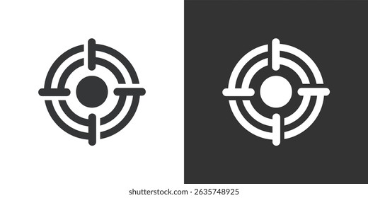 Target icon. Solid glyph series icon