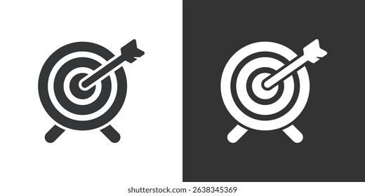Ziel-Symbol. Symbol für durchgezogene Glyphenserie
