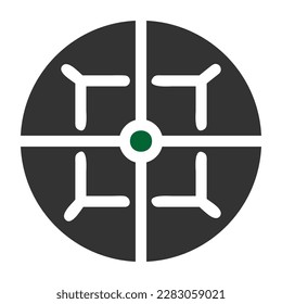 icono de destino color verde claro sólido ilustración militar vector elemento de ejército y símbolo perfecto. Signo de icono de la colección moderna para la web.