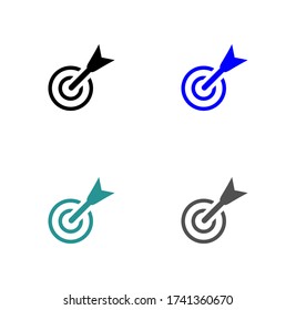 target icon stock vector illustration flat design.