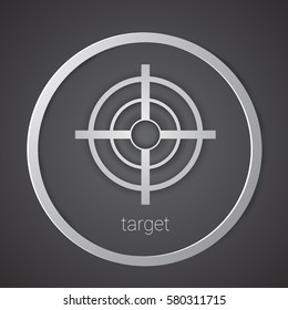 Target Icon Strategy New Idea Business Concept Flat Vector Illustration