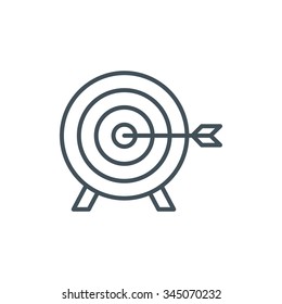 Target icon suitable for info graphics, websites and print media. Colorful vector, flat icon, clip art.