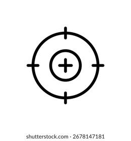 Target icon symbol for apps and websites. goal icon vector. target marketing sign and symbol