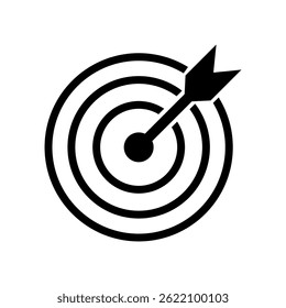Target icon. Target symbol with arrow. Vector illustration design