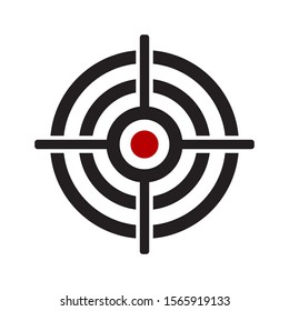 Target icon, symbol for computer website and mobile web applications. Vector illustration.