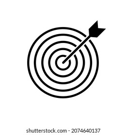 Target icon symbol. Dart icon. Vector.