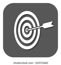 The target icon. Target symbol. Flat Vector illustration. Button
