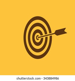 The target icon. Target symbol. Flat Vector illustration