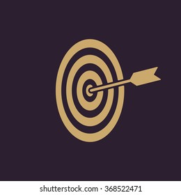 The target icon. Target symbol. Flat Vector illustration