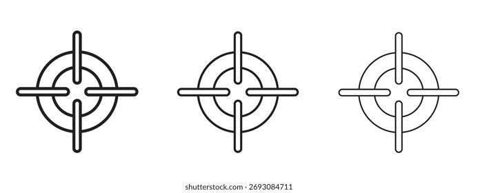 Target icon symbol. Linear style sign for mobile concept
