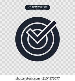 Plantilla de símbolo de icono de destino para la ilustración vectorial de la colección de diseño gráfico y web
