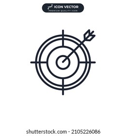 Target icon symbol template for graphic and web design collection logo vector illustration