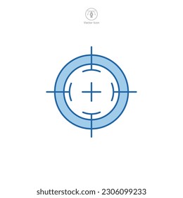 Target icon symbol template for graphic and web design collection logo vector illustration