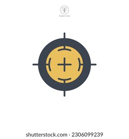 Target icon symbol template for graphic and web design collection logo vector illustration