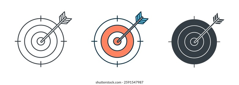 Target icon symbol vector illustration isolated on white background