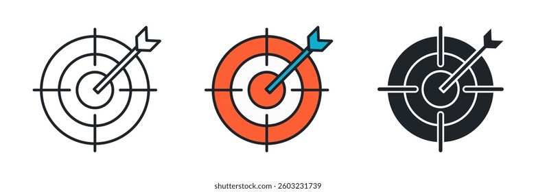 Target icon symbol vector illustration isolated on white background