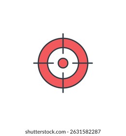 Target icon symbol vector illustration isolated on white background