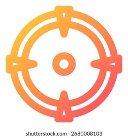 Symbol für Ziel. Vektorgrafik.