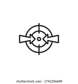 Target icon symbol vector isolated